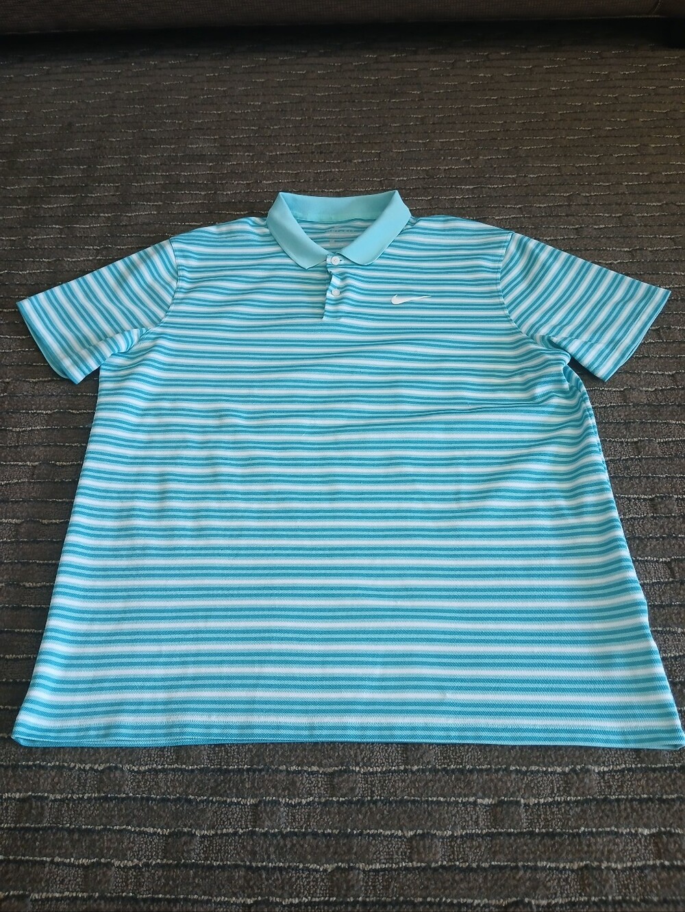 Nike Dri Fit Standard Fit Sttiped Polo Golf Shirt Men's Size XL